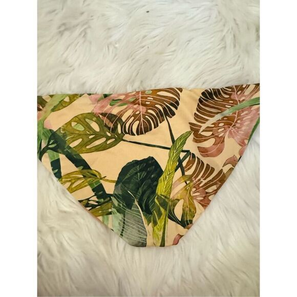 Vitamin A Neutral Palm Print Swimsuit Bikini M/L - Picture 2 of 3